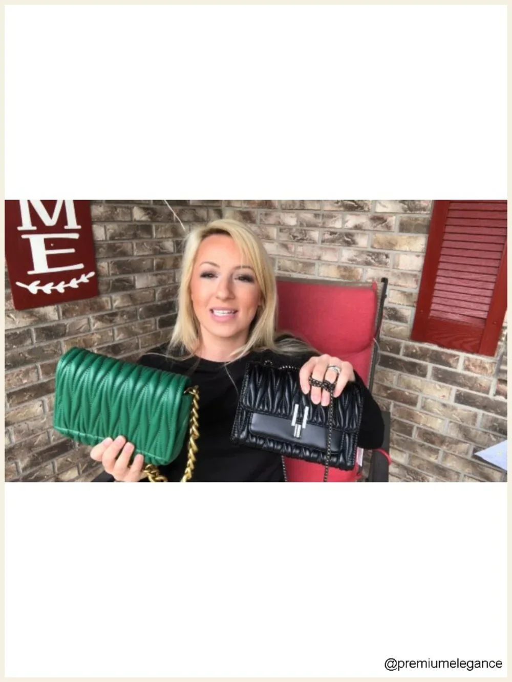 Quilted Faux Leather Satchel with Chain Strap Small Shoulder Bag